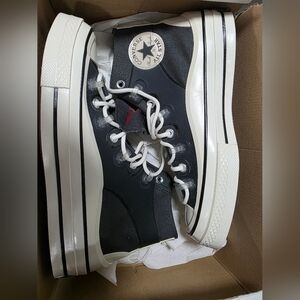 Converse Men's Black and White High-Top Sneakers
